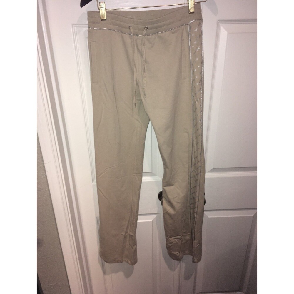 BCBG MAXAZRIA WOMENS BEIGE COTTON BLEND SWEAT PANTS SIZE M